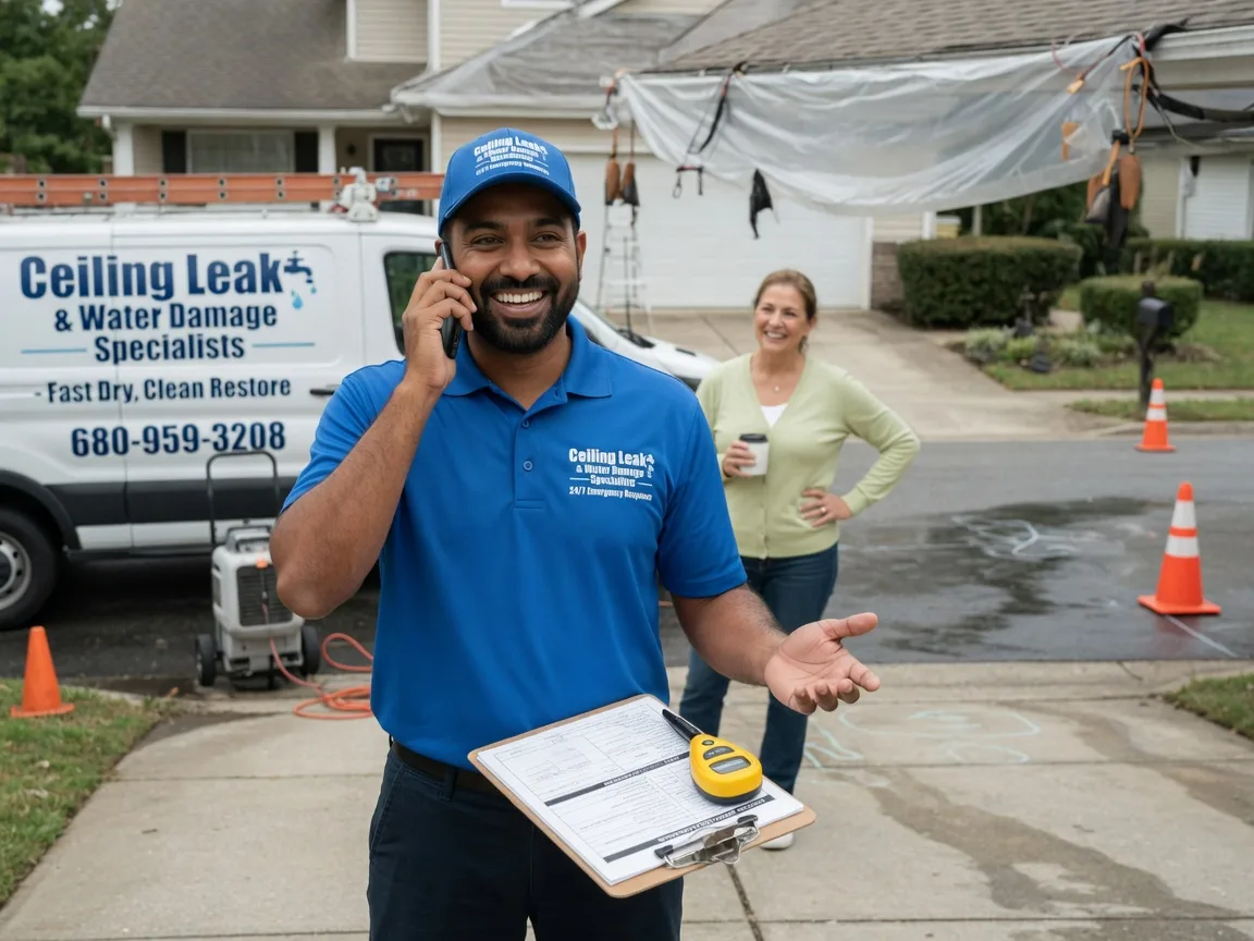 Ceiling Leak Cleanup Cresson, TX FAQs